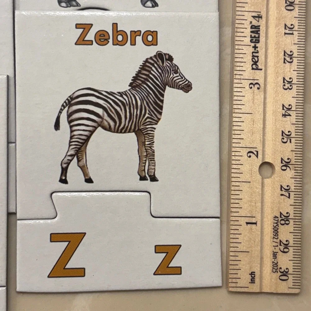 Melissa & Doug Alphabet Puzzle Cards Kid OS Multi Excellent Educational 26 Cards